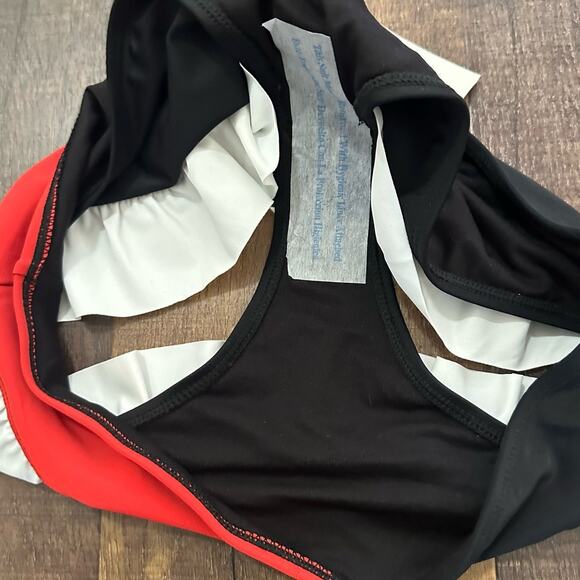 NWT DC Comics Harley Quinn Licensed Bikini Ruffled Swim Bottom Size Medium - Picture 7 of 9